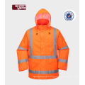 Salut vis sécurité uniformes vêtements de travail veste rembourrée avec bande réfléchissante